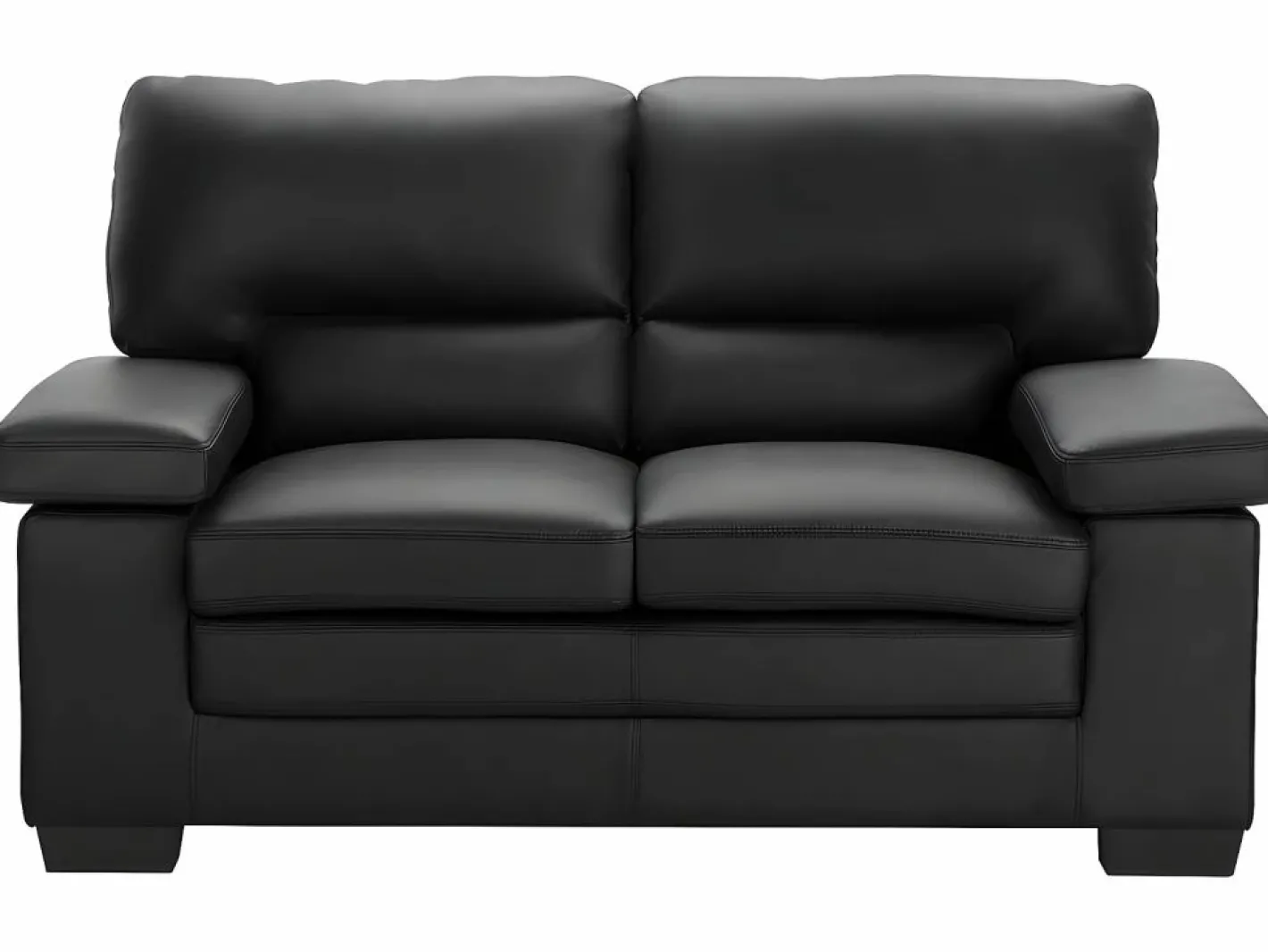 LINEA SOFA Sofá 3+2 plazas de piel de búfalo color MIMAS Negro New