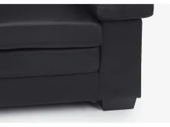LINEA SOFA Sofá 3+2 plazas de piel de búfalo color MIMAS Negro New