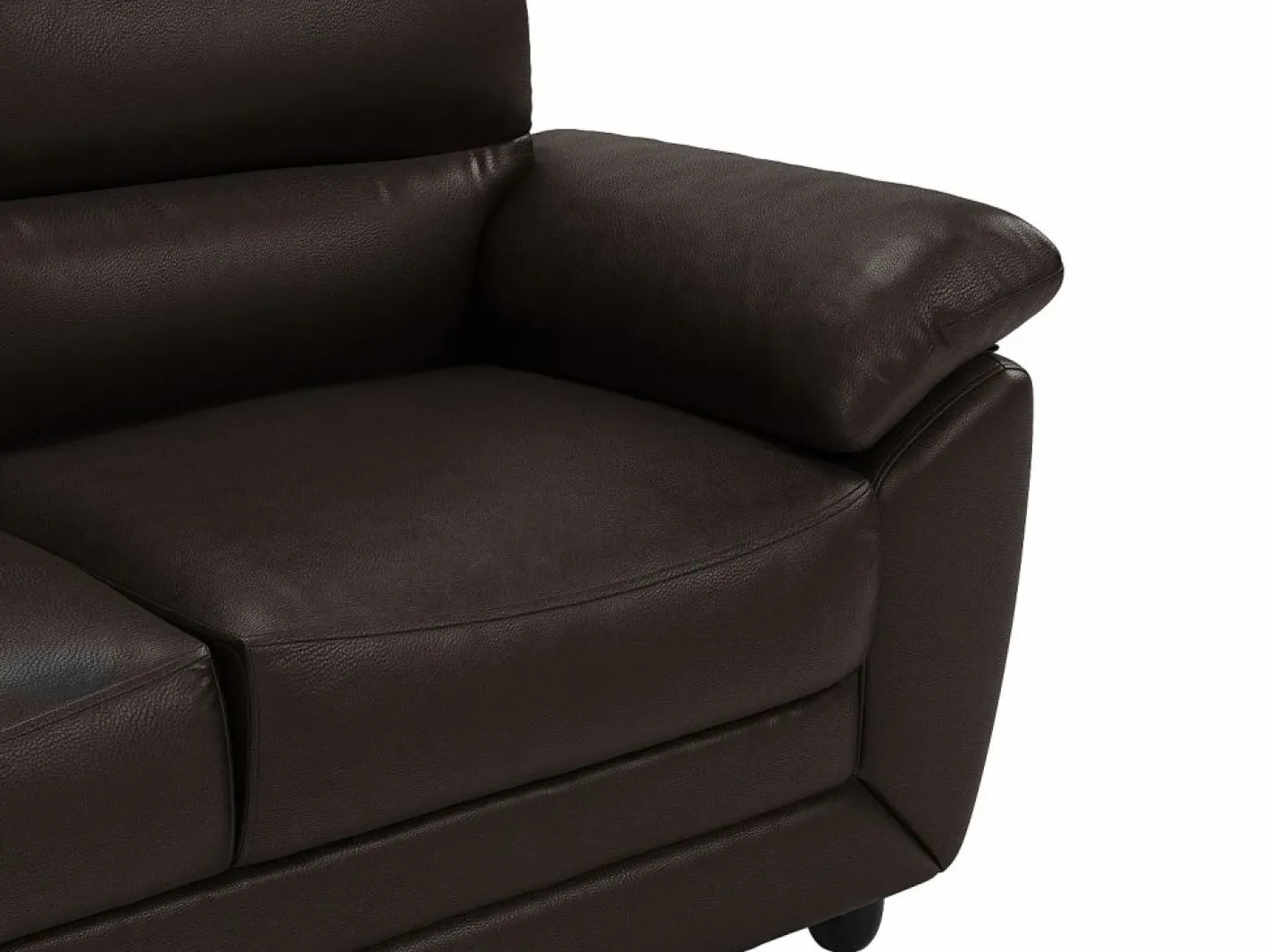 Sofá 2 plazas de piel sintética en color marrón MANOA^Vente-unique Discount