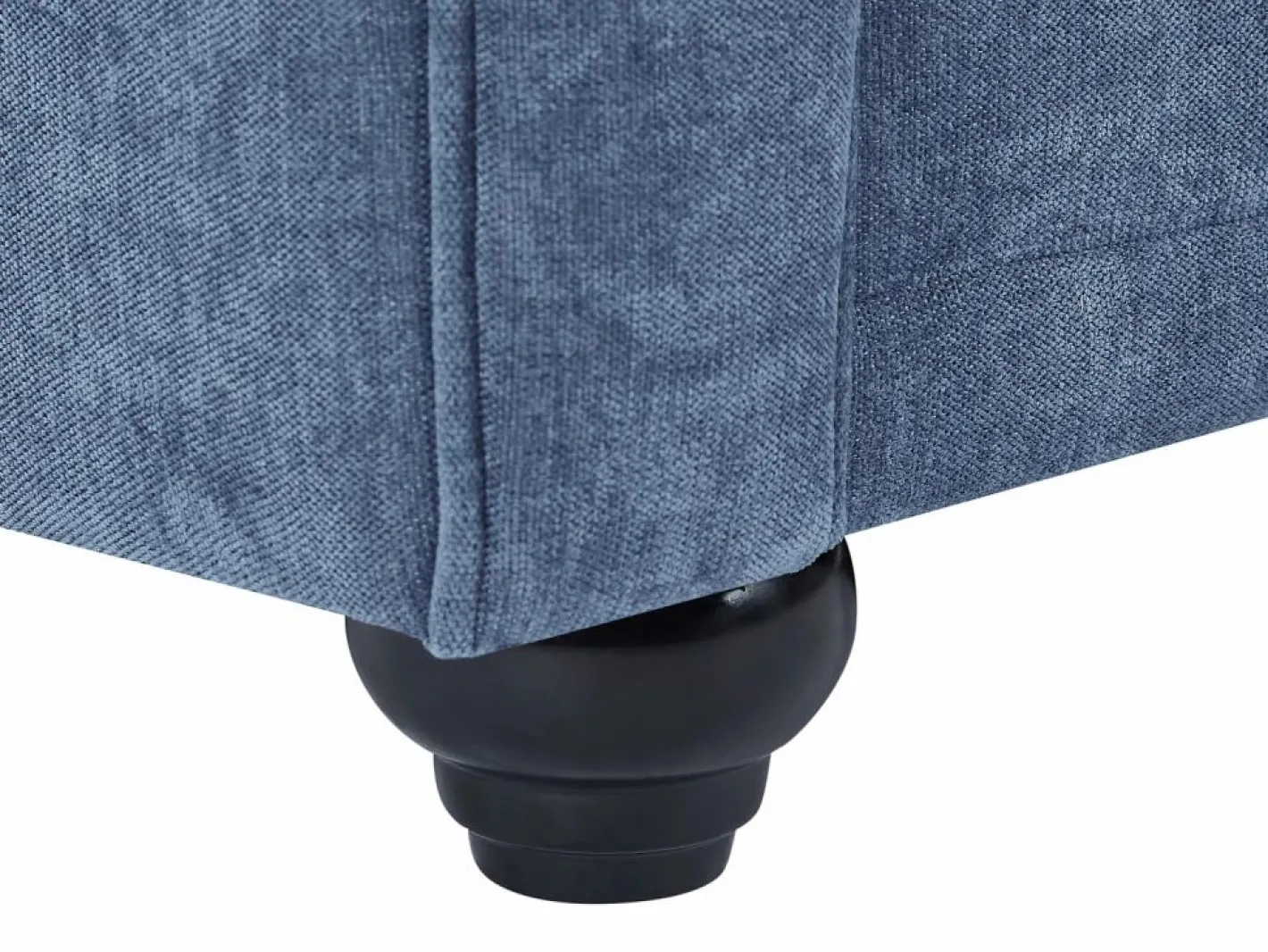 Vente-unique Sofá 2 plazas de tela color CHESTERFIELD Azul