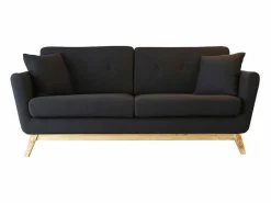 Sofá 3 plazas de tela + 2 cojines HOGA^Concept-Usine Discount