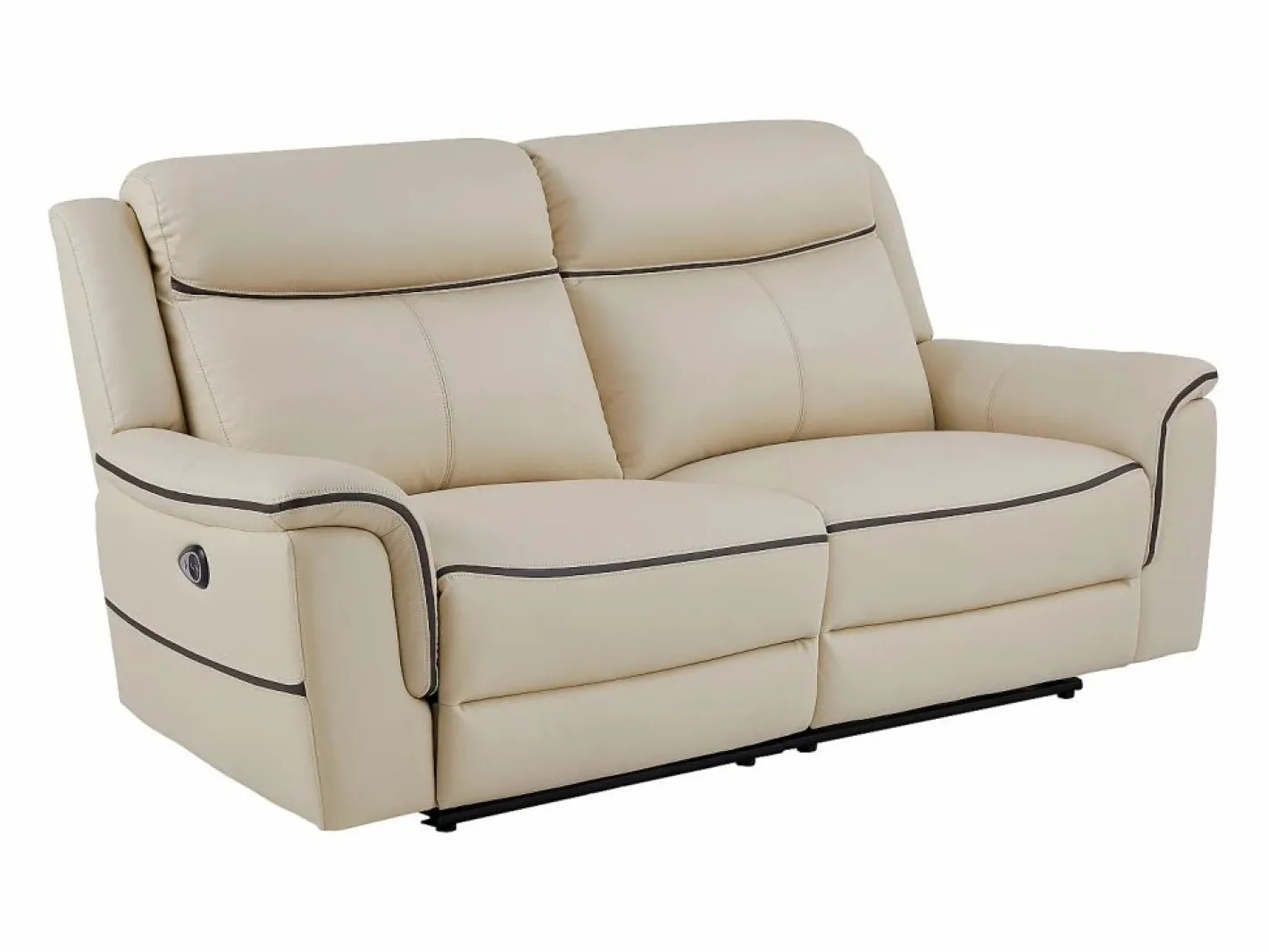 Vente-unique Sofá Relax|Sofá 3 plazas eléctrico de cuero ADELIO