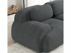Sofá 3 Plazas Modular de Pana Acanalada - con 3 Cojines - 298x103x75cm -^ Discount