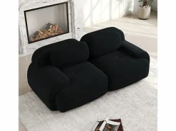 DripeX Sofá Modular|Sofás Club|Sofá 2 Plazas Modular de Pana Acanalada - con 2 Cojines - 208x103x75cm -