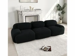 Sofás Club|Sofá 3 Plazas Modular de Pana Acanalada - con 3 Cojines - 298x103x75cm -