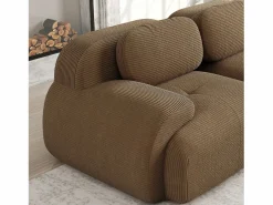 Sofá 3 plazas modular en Pana - con 3 cojines - 298x103x70cm - Marrón^DripeX Online