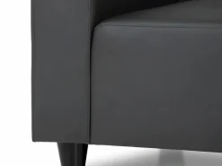 Sofá 3 Plazas - Tejido Capitoné (170 x 60 x 79 cm) - PEDRO Negro Outlet