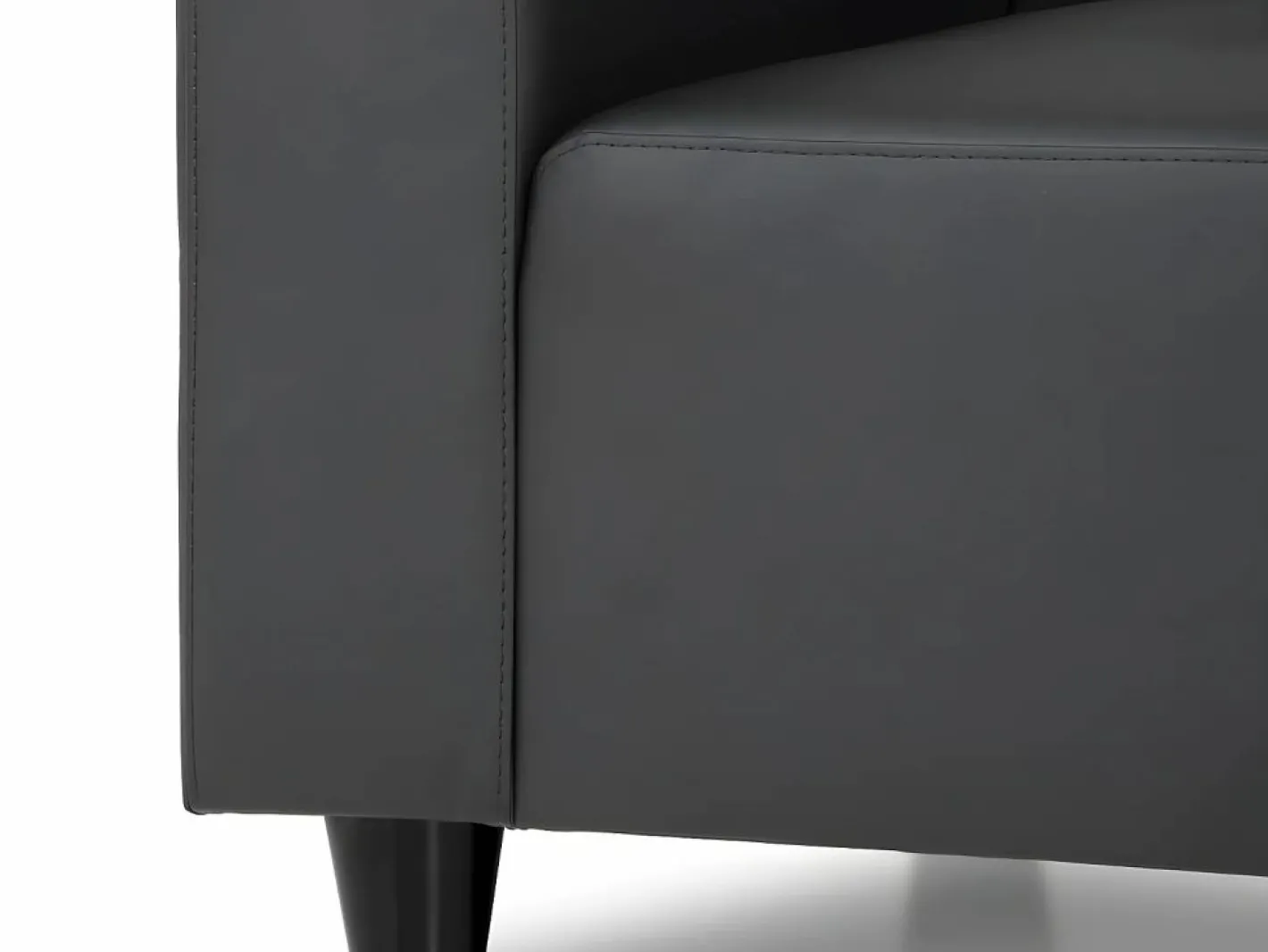 Sofá 3 Plazas - Tejido Capitoné (170 x 60 x 79 cm) - PEDRO Negro Outlet