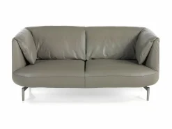 Angel Cerda Sofá 2 plazas piel gris oscuro 6036 Beige Clearance