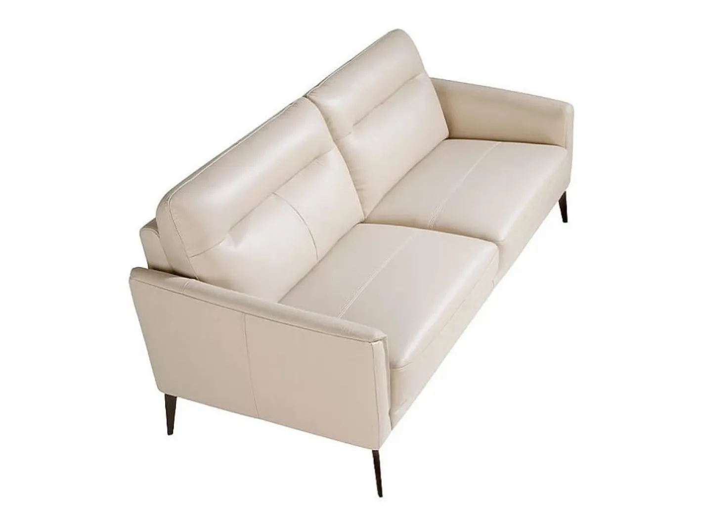 Sofá 3 plazas piel gris taupe 6138^Angel Cerda New