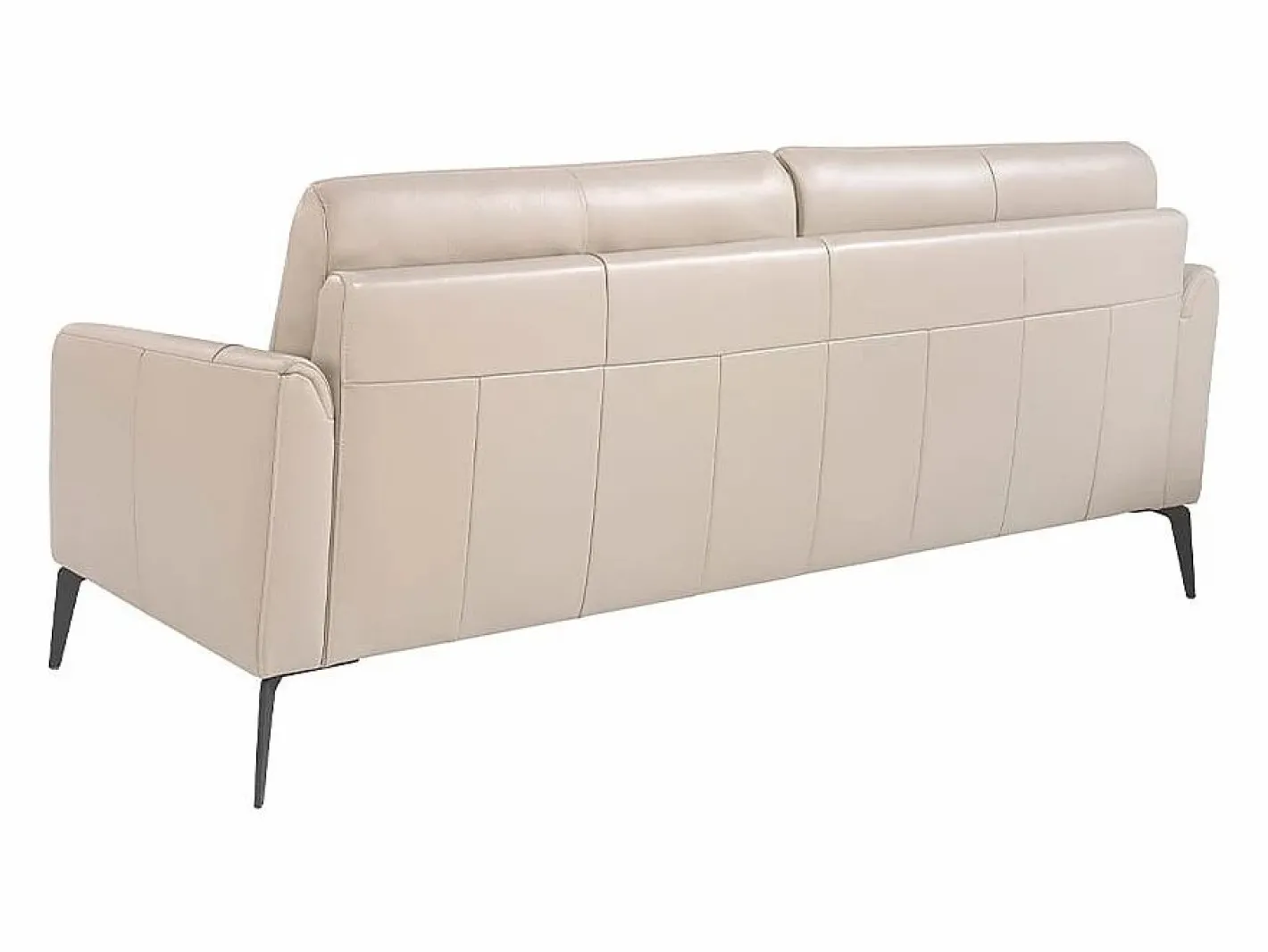 Sofá 3 plazas piel gris taupe 6138^Angel Cerda New