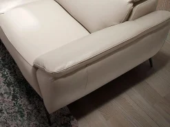 Angel Cerda Sofá De Piel|Sofá 2 plazas piel gris taupe 6131