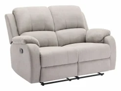 Vente-unique Sofá 2 plazas reclinable de microfibra BRODY Gris claro Best