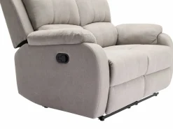 Vente-unique Sofá 2 plazas reclinable de microfibra BRODY Gris claro Best