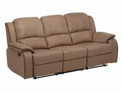 Vente-unique Sofá 3+2+1 plazas relax de microfibra HERNANI Topo Outlet