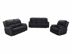 Sofá 3+2+1 plazas relax de microfibra color HERNANI^Vente-unique