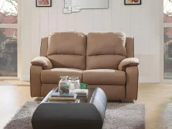 Sofá 2 plazas relax de microfibra color HERNANI^Vente-unique Hot