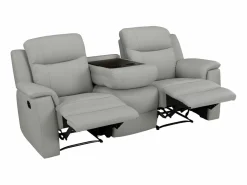 Vente-unique Sofá Relax|Sofá 3 plazas relax de piel EVASION - Barato