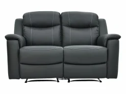 Sofá 3+2 plazas relax de piel en color gris EVASION^Vente-unique Sale