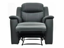Sofá 3+2+1 plazas relax de piel en color gris EVASION^Vente-unique Clearance