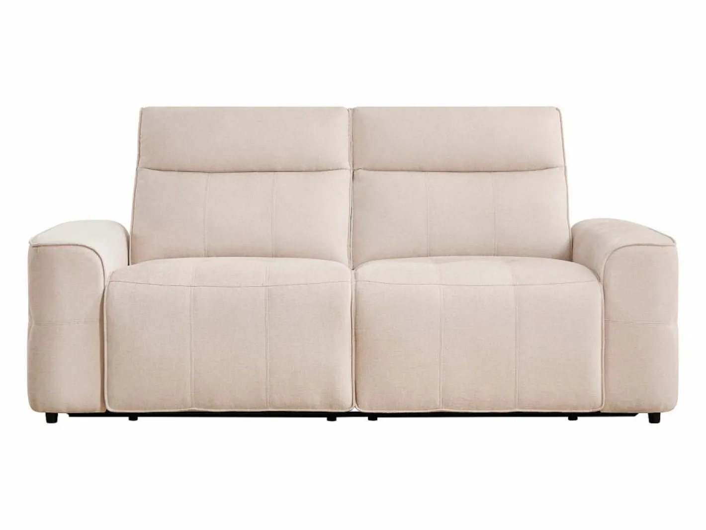 Vente-unique Sofá 3 plazas relax eléctrico en chenilla SCAMOCO Beige Discount