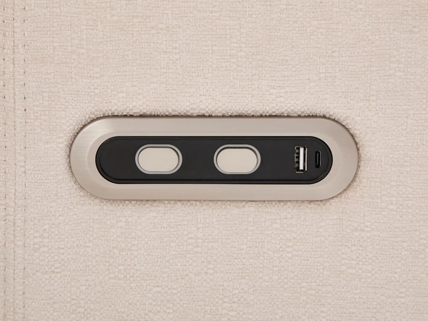 Vente-unique Sofá 3 plazas relax eléctrico en chenilla SCAMOCO Beige Discount