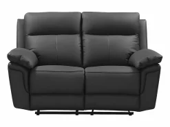 Vente-unique Sofá 2 plazas relax: manual piel búfalo PAKITA Negro Sale