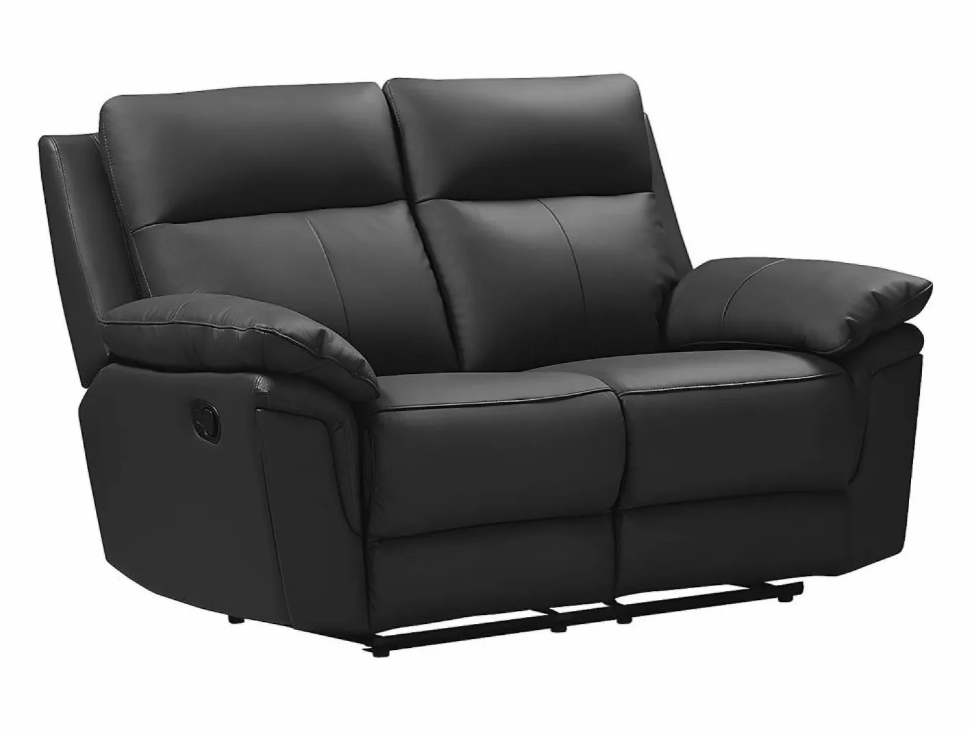 Vente-unique Sofá 2 plazas relax: manual piel búfalo PAKITA Negro Sale