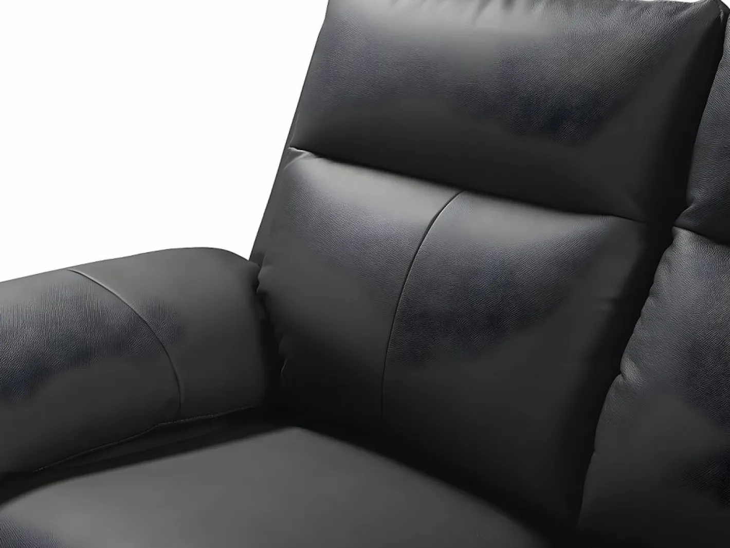 Vente-unique Sofá 2 plazas relax: manual piel búfalo PAKITA Negro Sale