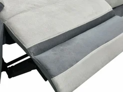 Vente-unique Sofá 3 plazas relax microfibra TALCA gris claro y antracita Gris claro / Gris antracita New