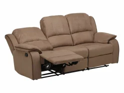 Vente-unique Sofá 3+2 plazas relax microfibra color HERNANI Topo Online