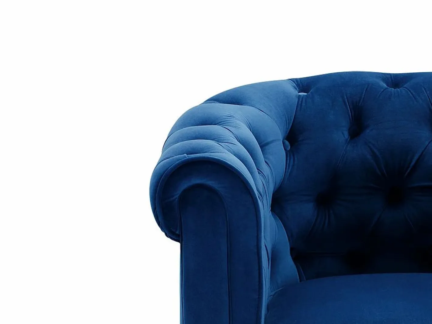 Sofá 3 plazas+2 sillones terciopelo azul noche CHESTERFIELD^Vente-unique Online