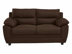 Vente-unique Conjunto Sofás|Sofá 3+2 plazas tapizado de tela en color marrón MANOA