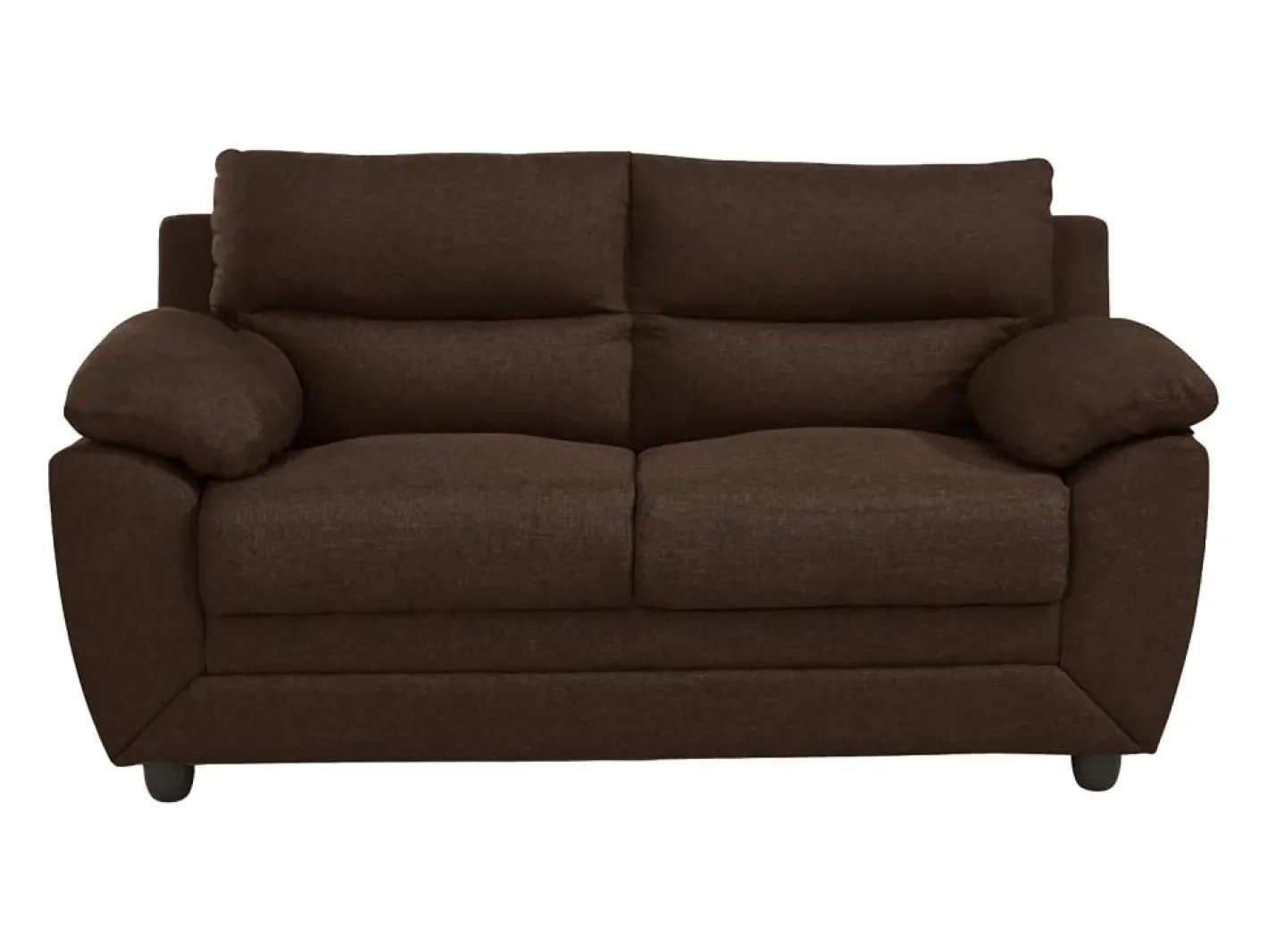 Vente-unique Conjunto Sofás|Sofá 3+2 plazas tapizado de tela en color marrón MANOA