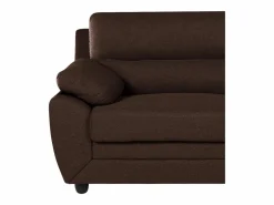 Vente-unique Conjunto Sofás|Sofá 3+2 plazas tapizado de tela en color marrón MANOA