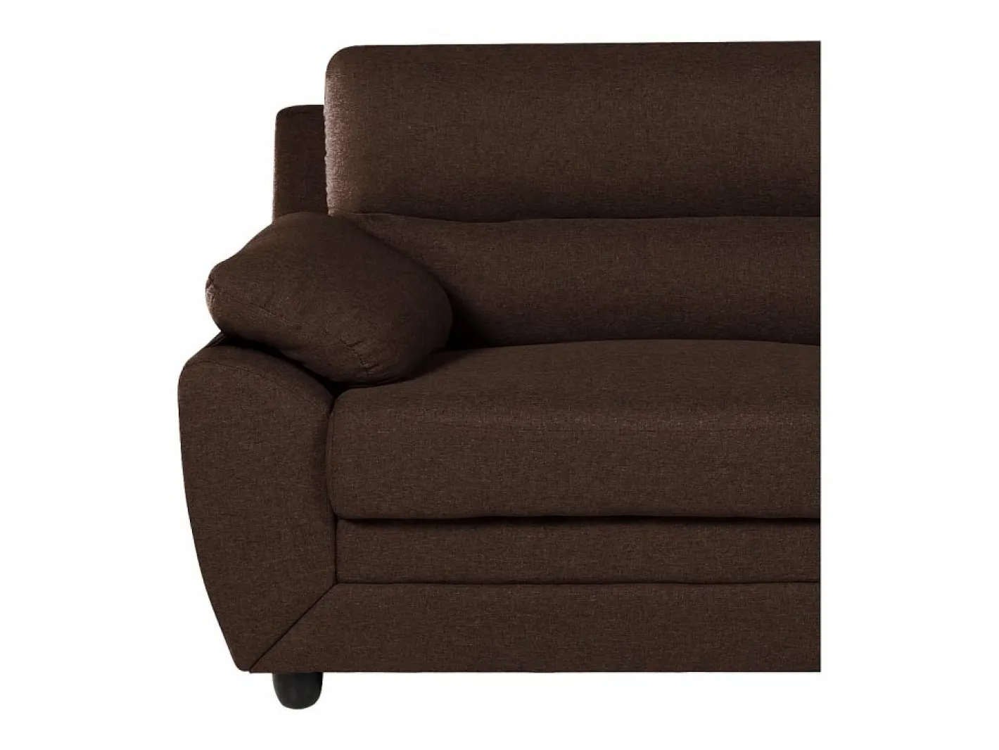 Vente-unique Conjunto Sofás|Sofá 3+2 plazas tapizado de tela en color marrón MANOA