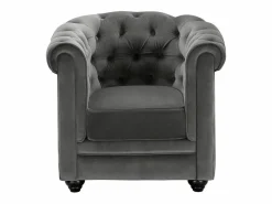 Sofá 3+1 plazas terciopelo CHESTERFIELD^Vente-unique Outlet