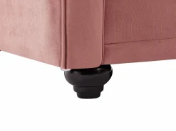 Sofá 3 plazas y sillón de terciopelo rosa CHESTERFIELD^Vente-unique New