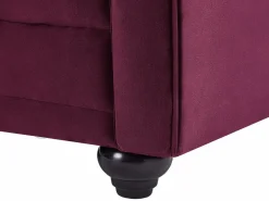 Sofá 3 plazas+sillón terciopelo color púrpura CHESTERFIELD^Vente-unique Sale