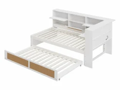 Merax Cama Diván|Sofá cama - 90 x 200 cm + 90 x 190 cm - Canapé - Madera de pino + contrachapado + MDF -