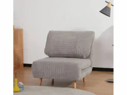 Sofá cama 2 en 1, respaldo regulable, colchón plegable, madera, (82x89x83cm)^ Outlet