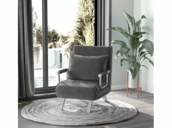 Sofá cama 3 en 1, sillón convertible en cama, colchón plegable, chaise longue en polipiel (65x69x80 cm)^ Clearance