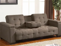 Vente-unique Todos Los Sofás|Sofá - 3 Plazas|Sofá cama 3 plazas clic-clac de microfibra DEVONSHIRE