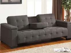 Vente-unique Todos Los Sofás|Sofá - 3 Plazas|Sofá cama 3 plazas clic-clac de microfibra DEVONSHIRE