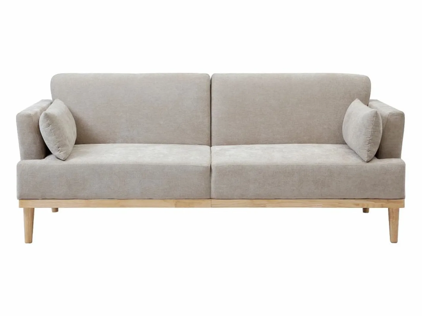Vente-unique Sofá cama 3 plazas clic-clac de tela AMBRILO Beige Discount