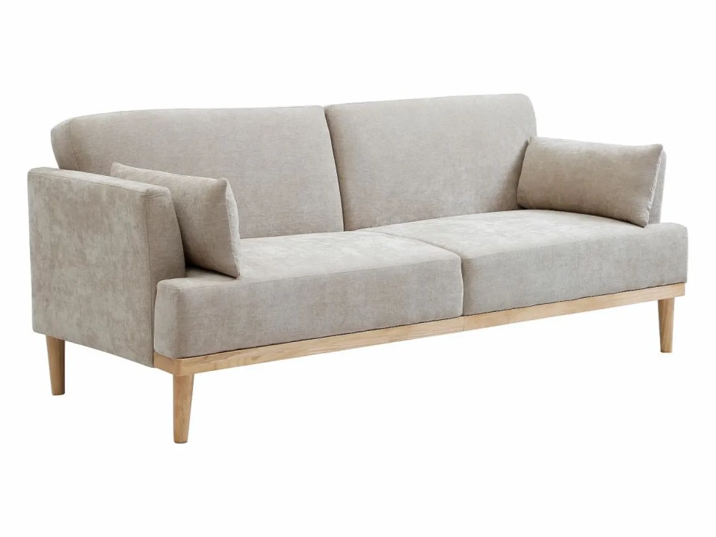 Vente-unique Sofá cama 3 plazas clic-clac de tela AMBRILO Beige Discount