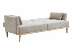Vente-unique Sofá cama 3 plazas clic-clac de tela AMBRILO Beige Discount