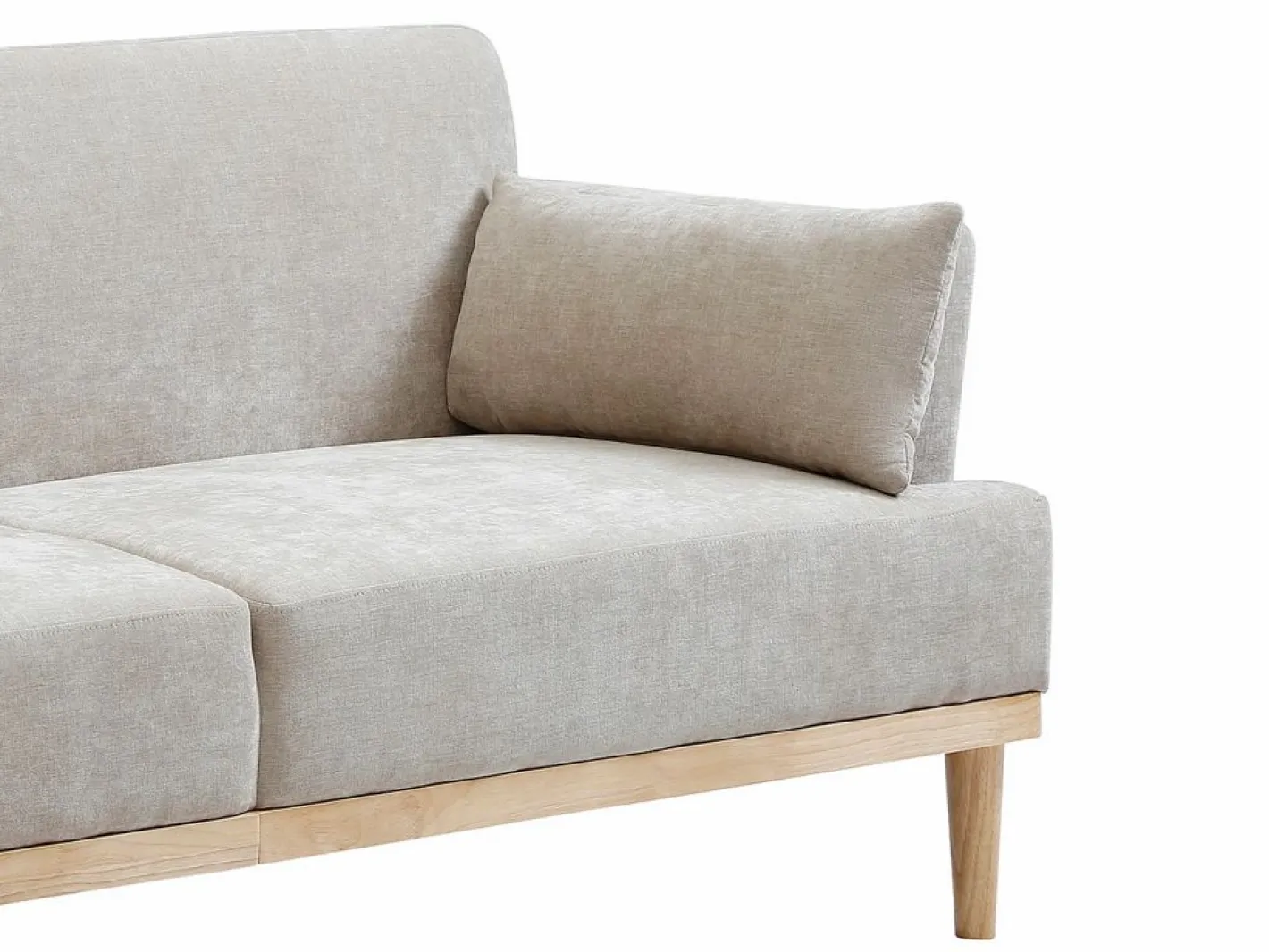Vente-unique Sofá cama 3 plazas clic-clac de tela AMBRILO Beige Discount
