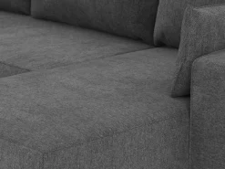 Sofá Cama 3 Plazas Oscuro - Chaise Longue Reversible Lado Derecho/Izquierdo (233 x 140 x 69 cm) - LEAH Gris Online