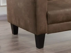 Vente-unique Todos Los Sofás|Sofá Vintage|Sofá cama 3 plazas tela aspecto vintage marrón INICIO